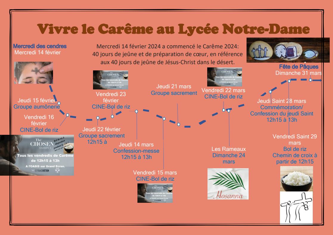 Affiche carême lycée ND